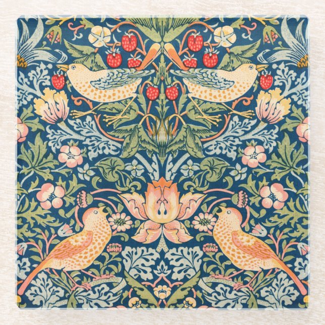 Glasuntersetzer: WILLIAM MORRIS STRAWBERRY THIEVES Glasuntersetzer (Vorderseite)