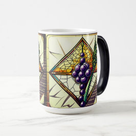 Glasweintrauben und Weizen Kaffeetasse
