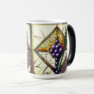 Glasweintrauben und Weizen Kaffeetasse