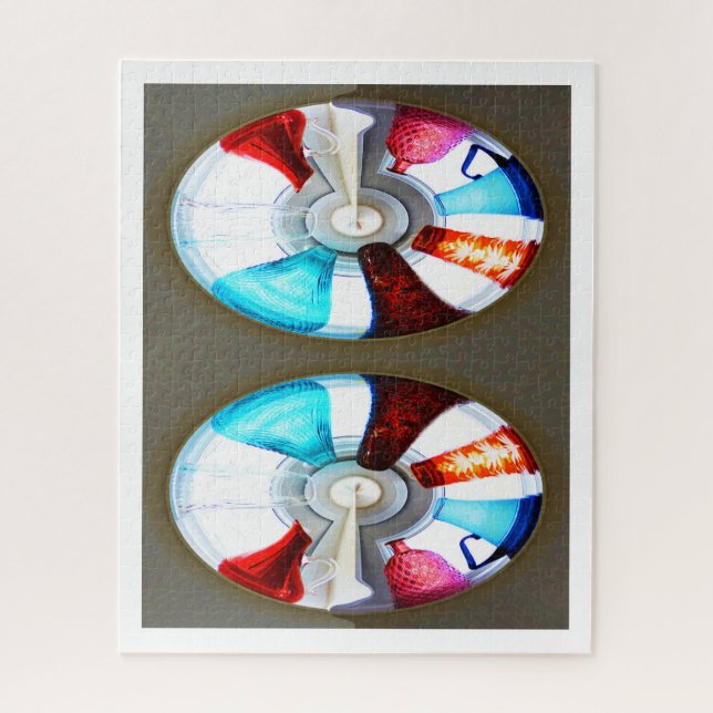 Glaszeittunnel Kunst Puzzle (Vertikal)