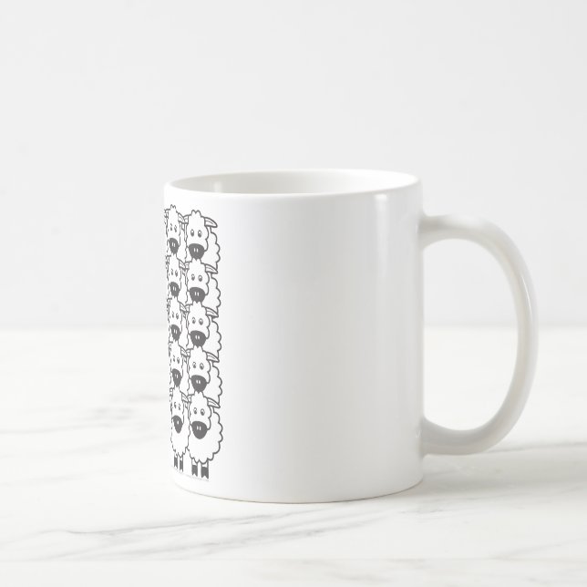 Glatt-Überzogene Border-Collie in den Schafen Kaffeetasse (Rechts)