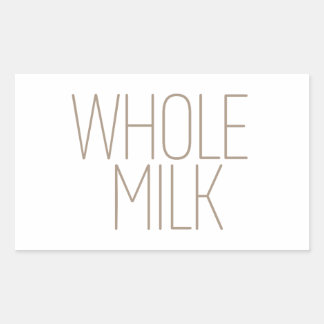 Glatte braune Vollmilch Rechteckiger Aufkleber
