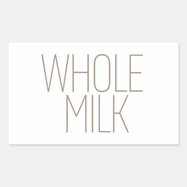 Glatte braune Vollmilch Rechteckiger Aufkleber (Vorderseite)