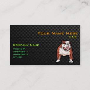 Glatte Bulldogge Visitenkarte