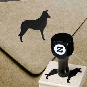 Glatte Collie-Silhouette Gummistempel
