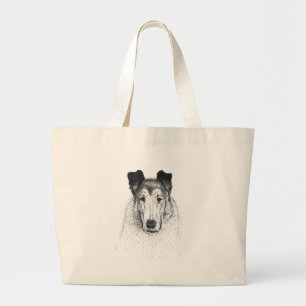 Glatte Collie-Tasche Jumbo Stoffbeutel