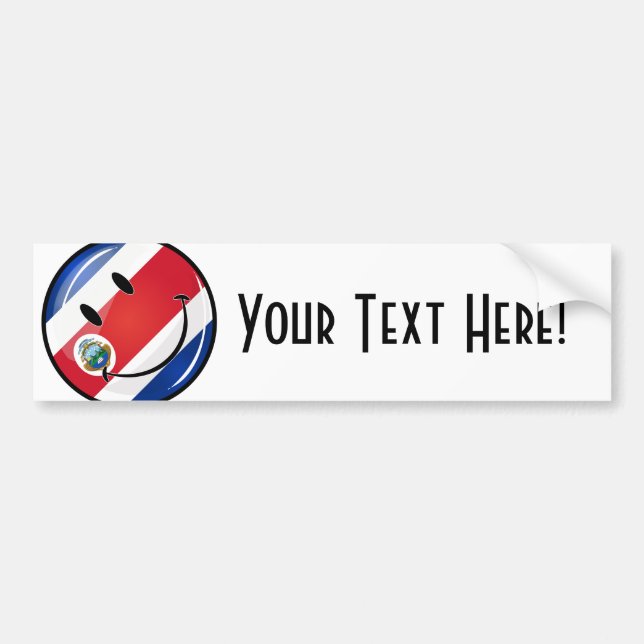 Glatte Costa Rican Flagge Autoaufkleber (Vorne)