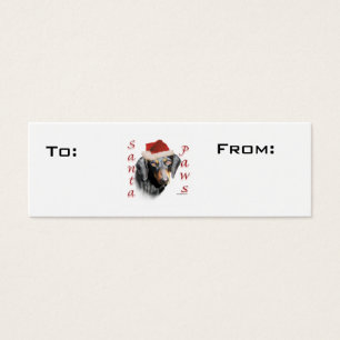 Glatte Dackel Paws Gift Tags