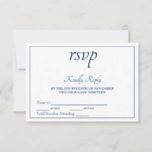 Glätte Elegance UAWG RSVP Karte