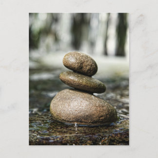 Glatte Felsen mit Wasserfall Postkarte