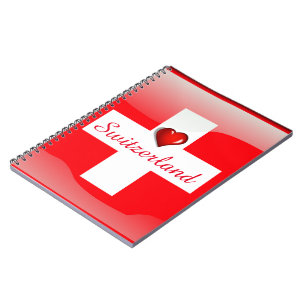 Glatte Flagge der Schweiz Notizblock