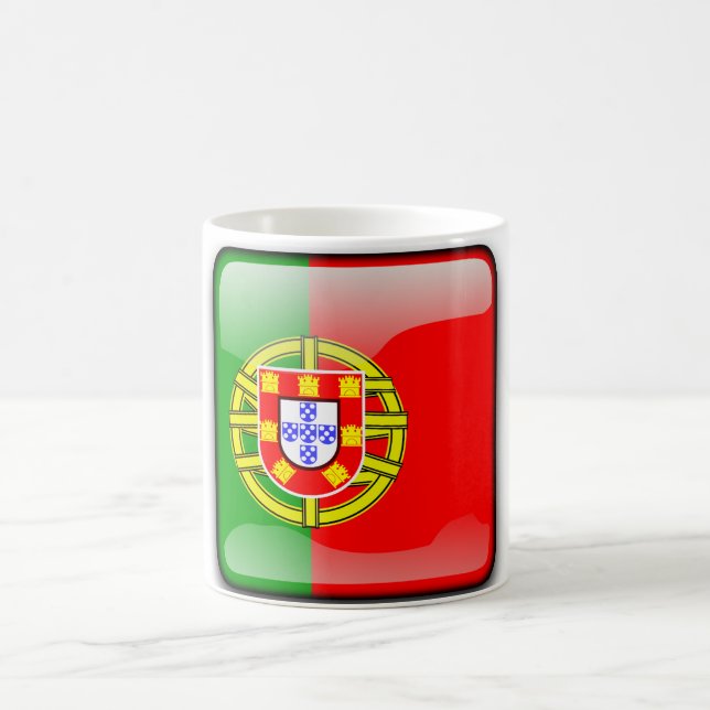 Glatte Flagge Portugals Kaffeetasse (Mittel)