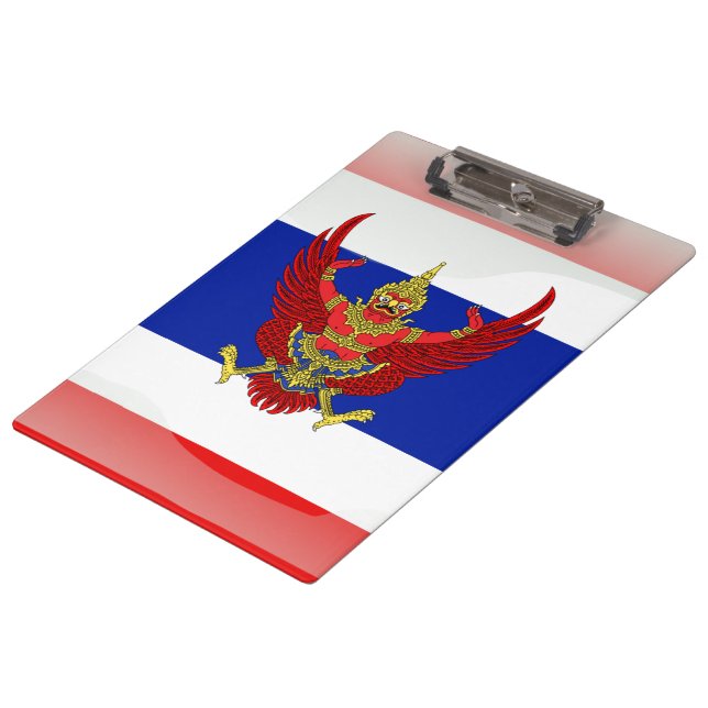 Glatte Flagge Thailands Klemmbrett (Schrägansicht)