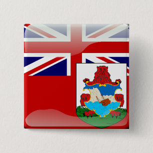 Glatte Flagge von den Bermudas Button