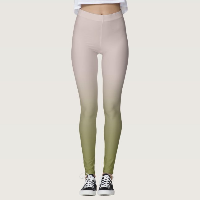 Glatte Gradienten Sommerfarben einfache Farbe Leggings (Vorderseite)