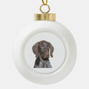 Glatte Graubär-Weihnachtsverzierung Keramik Kugel-Ornament