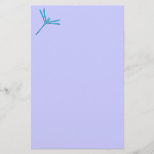 Glatte hellblaue Libelle Briefpapier