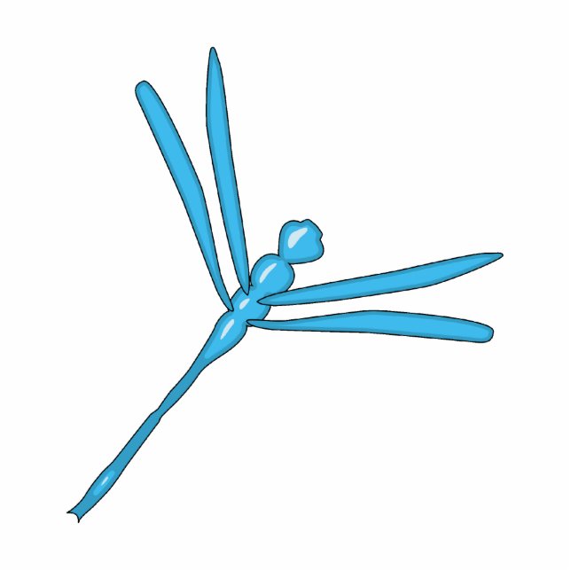 Glatte hellblaue Libelle Fotoskulptur Schlüsselanhänger (Vorne)