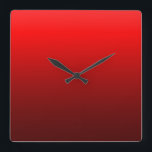 Glatte moderne hochrotes Rot-Wanduhren Quadratische Wanduhr<br><div class="desc">Ein ursprünglicher Entwurf durch Kennzeichen Antum.</div>