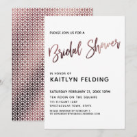 Glatte Rose Gold Ombre Brautparty Typografie