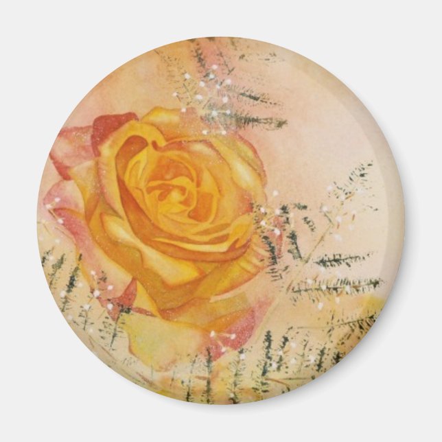 glatte Rose Magnet (Vorne)