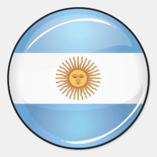 Glatte runde Argentinien-Flagge Runder Aufkleber
