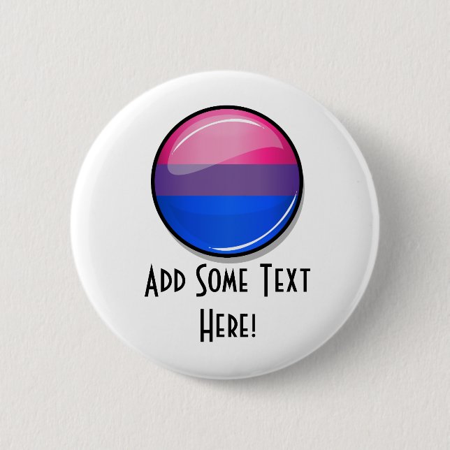 Glatte runde Bisexuality-Flagge Button (Vorderseite)
