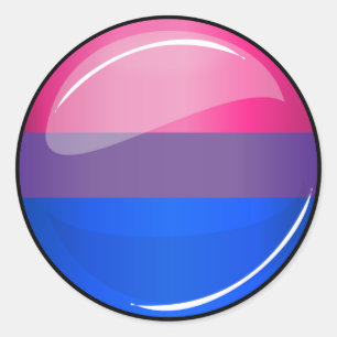 Glatte runde Bisexuality-Flagge Runder Aufkleber