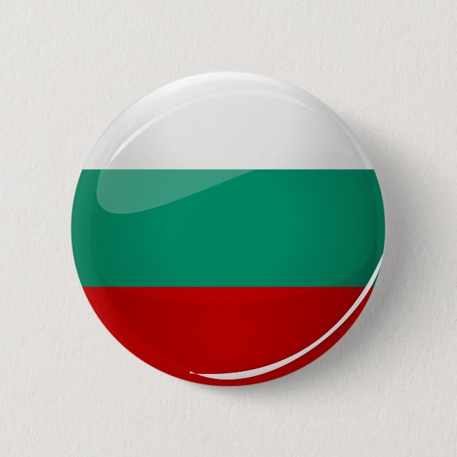Glatte runde bulgarische Flagge Button (Vorderseite)