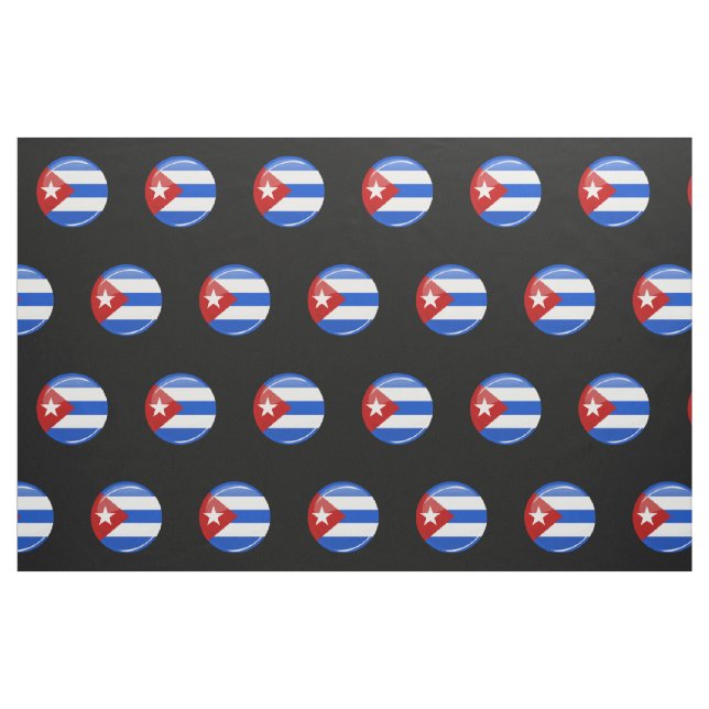 Glatte runde Flagge von Kuba Stoff (Fat Quarter (45,7 x 55,9 cm))