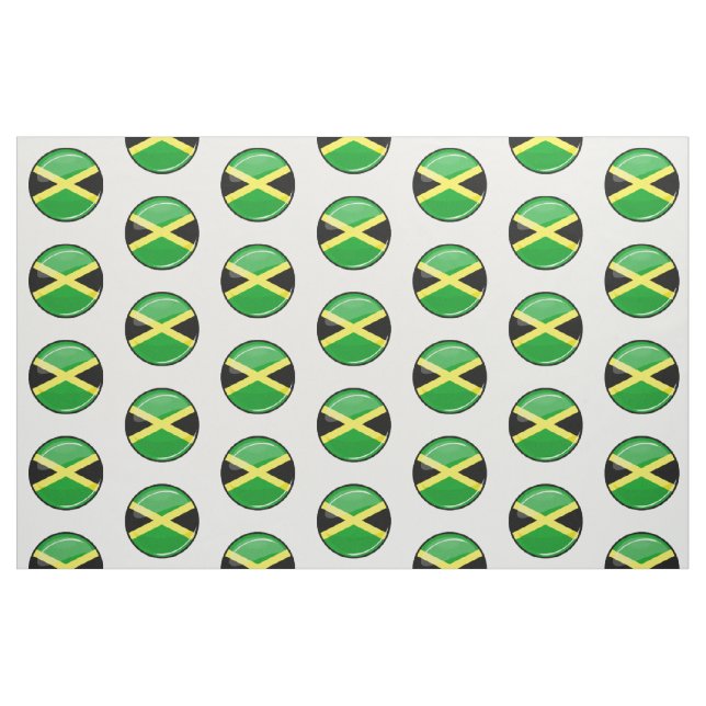 Glatte runde jamaikanische Flagge Stoff (Fat Quarter (45,7 x 55,9 cm))