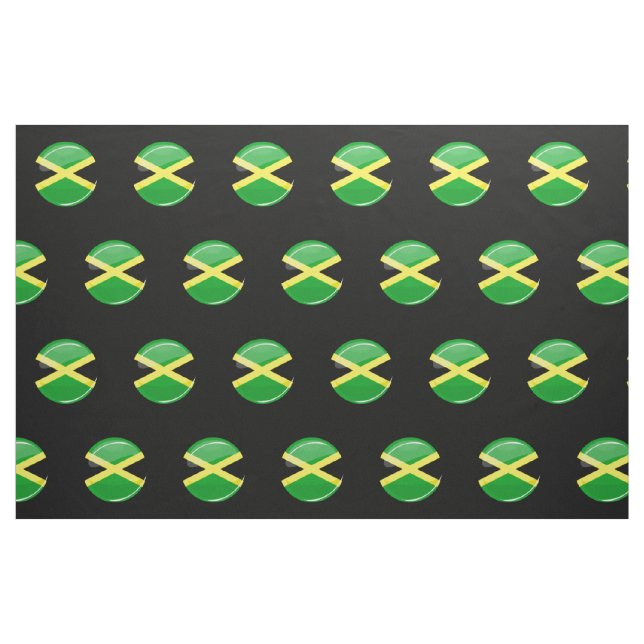 Glatte runde jamaikanische Flagge Stoff (Fat Quarter (45,7 x 55,9 cm))