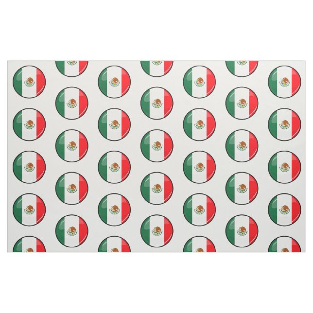Glatte runde mexikanische Flagge Stoff (Fat Quarter (45,7 x 55,9 cm))
