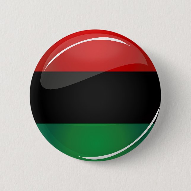 Glatte runde Pan-Afrikanische Flagge Button (Vorderseite)