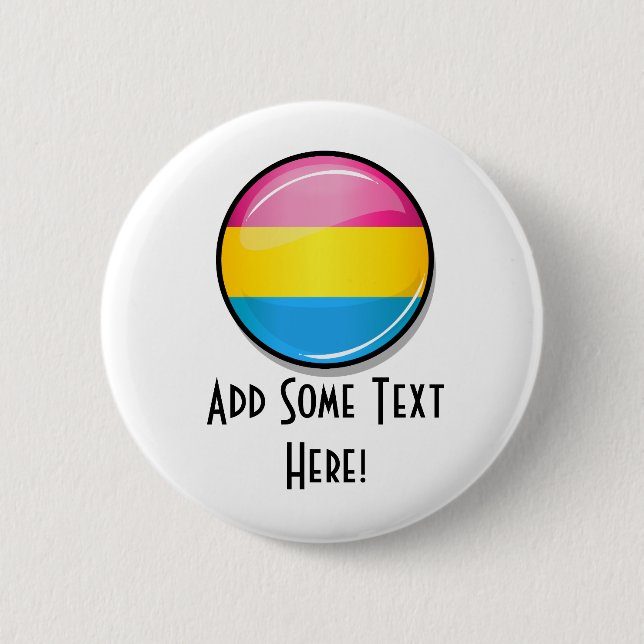 Glatte runde Pansexual Stolz-Flagge Button (Vorderseite)