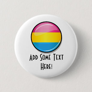 Glatte runde Pansexual Stolz-Flagge Button