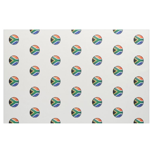 Glatte runde südafrikanische Flagge Stoff (Fat Quarter (45,7 x 55,9 cm))