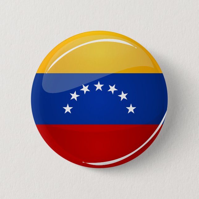 Glatte runde Venezuela-Flagge Button (Vorderseite)