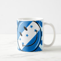 Glatte Runden-lächelnde honduranische Flagge