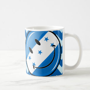 Glatte Runden-lächelnde honduranische Flagge Kaffeetasse