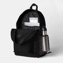 Glatte Stealth-Schwarz-Kohlenstoff-Mikro-Tech-Text Bedruckter Rucksack