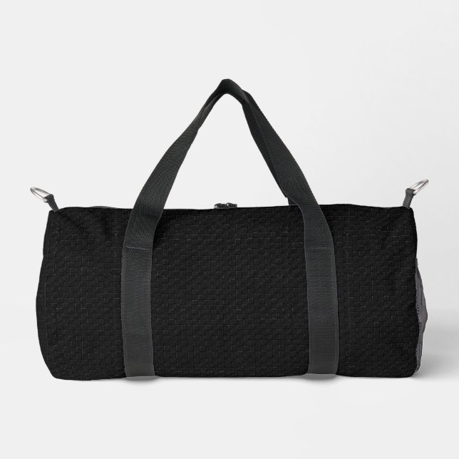 Glatte Stealth-Schwarz-Kohlenstoff-Mikro-Tech-Text Duffle Bag (Vorderseite)