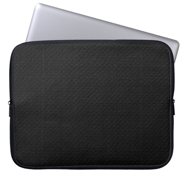 Glatte Stealth-Schwarz-Kohlenstoff-Mikro-Tech-Text Laptopschutzhülle (Vorderseite)