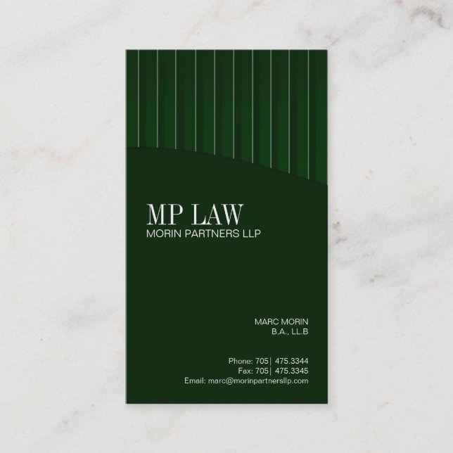 Glatte Visitenkarte (Vorderseite)