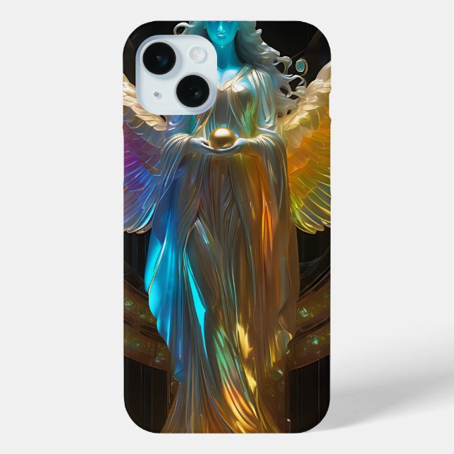 Glatteigel, blau und goldgegossen Case-Mate iPhone hülle (Rückseite)