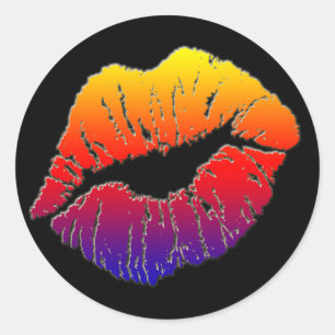 glätten runder aufkleber