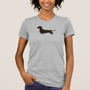 Glatter behaarter Dackel-Hund der T-Shirt
