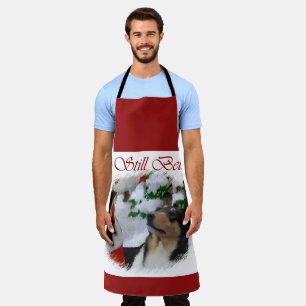 Glatter Collie trifft Weihnachtsmann Weihnachten Schürze