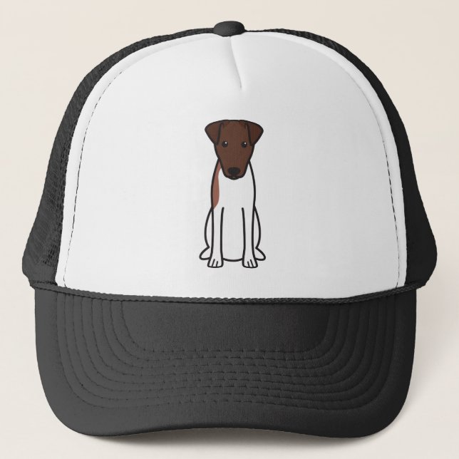 Glatter Fox-Terrier-HundeCartoon Truckerkappe (Vorderseite)