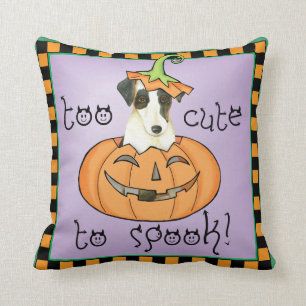 Glatter Foxterrier Halloweens Kissen